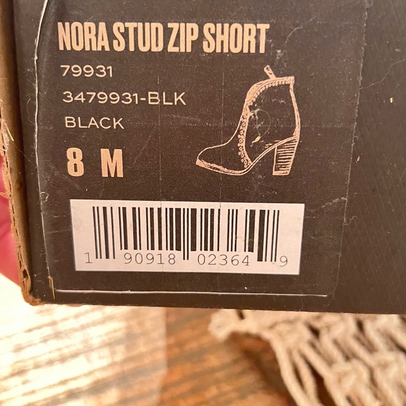 Frye Nora Stud Zip Short Boot Black Suede. Worn once. Box included! - Picture 3 of 8